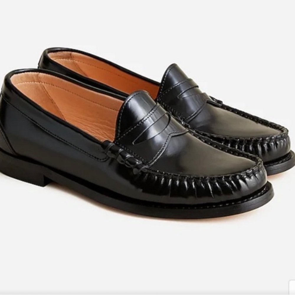J. Crew Winona penny loafers in spazzolato leather